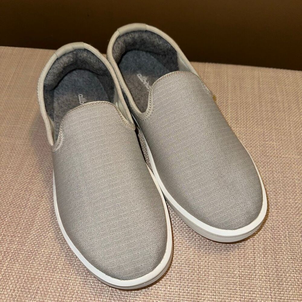 Allbirds Womens Size 9 Wool Loungers Slip On Sneakers Pewter Gray EUC Tried On
